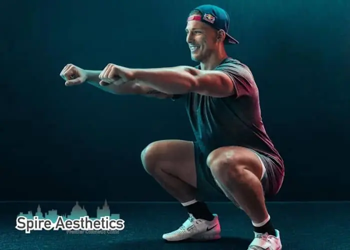 Image of man build leg muscle Bolton through exercise