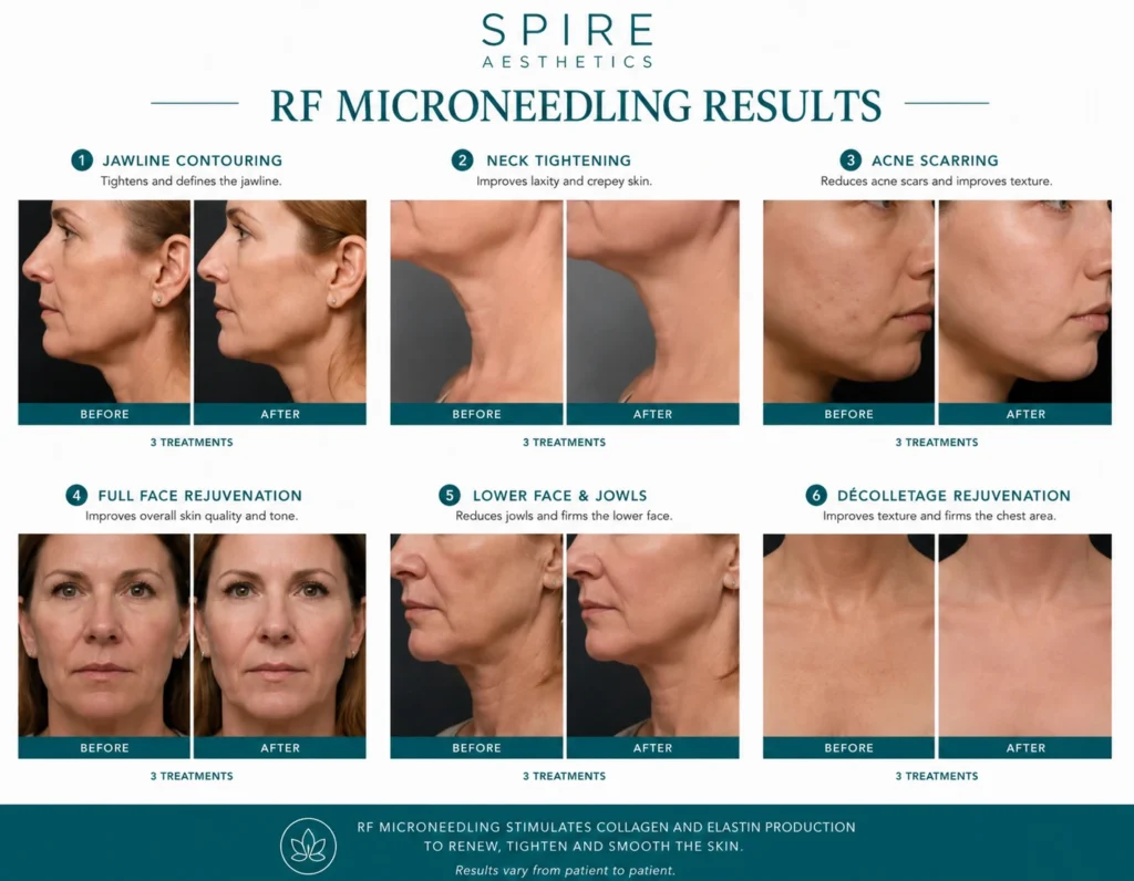 RF Microneedling Skin tightening Bolton results