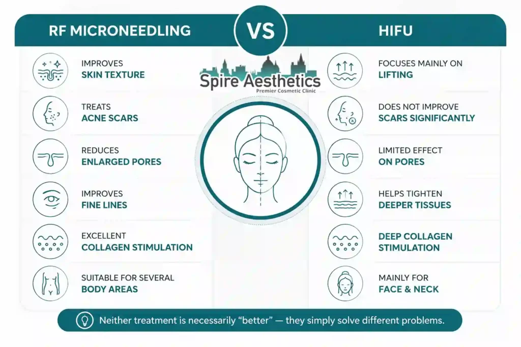 RF Microneedling vs HIFU: Which Treatment Gives Better Results Bolton?
